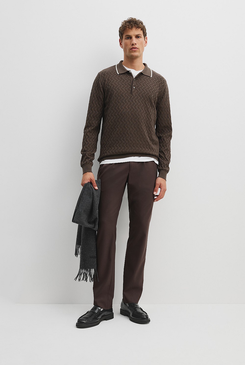 Jacquard Knit Polo