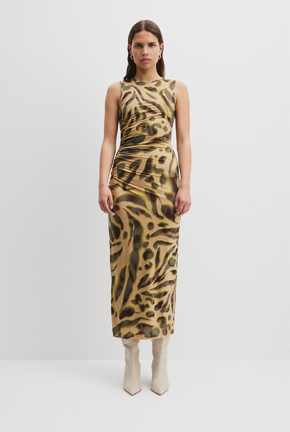 Print Cupro Jersey Dress