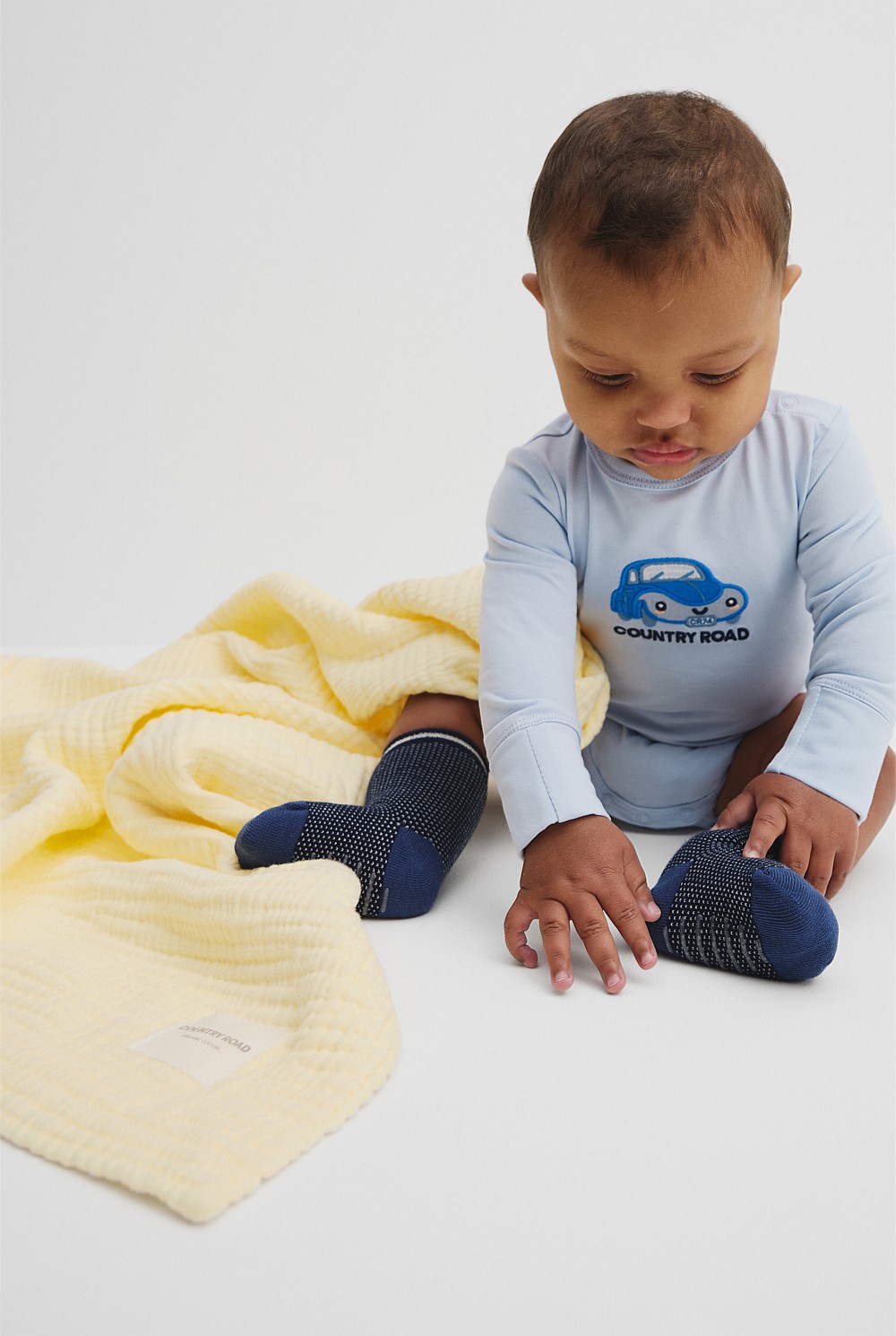 Organically Grown Cotton Car Long Sleeve Bodysuit