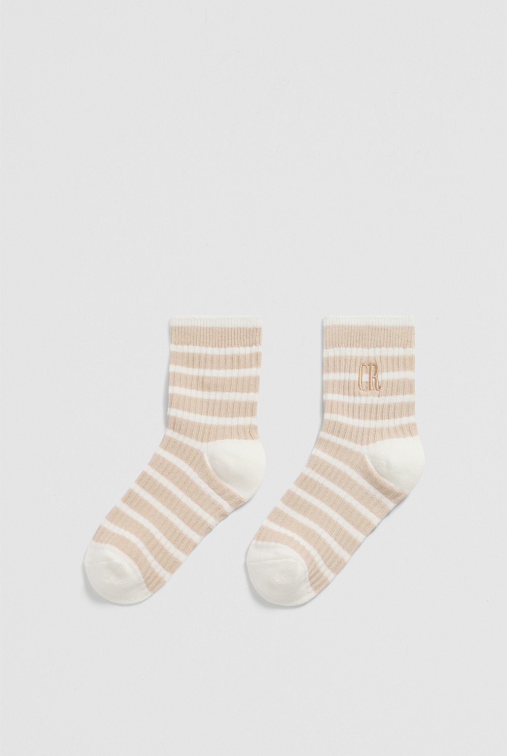 Rib Quarter Crew Sock