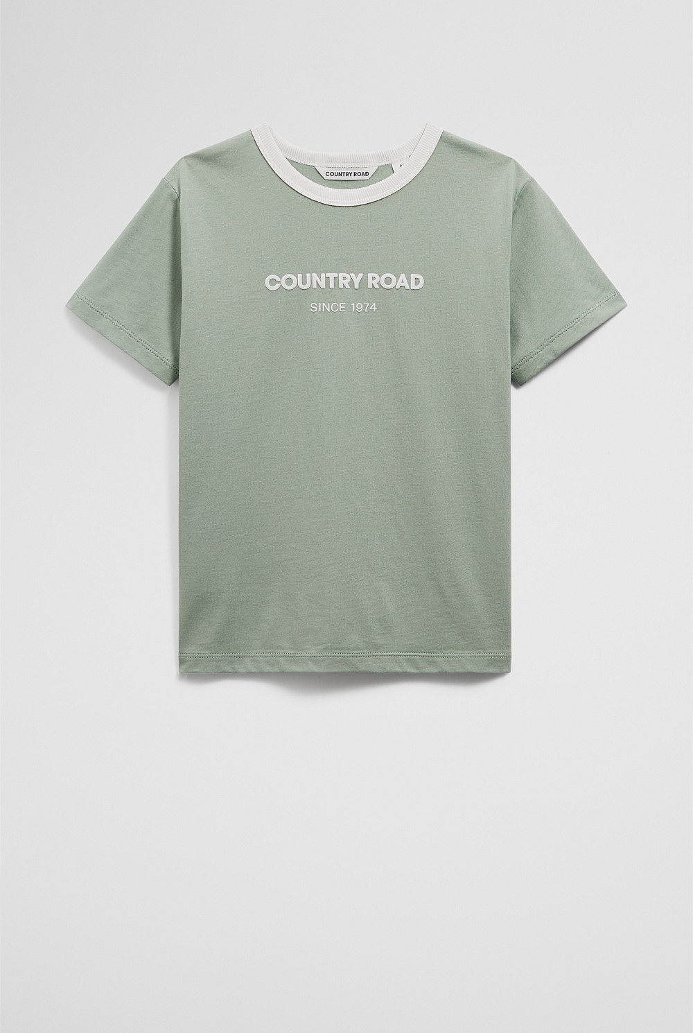 Australian Cotton Contrast Logo T-Shirt