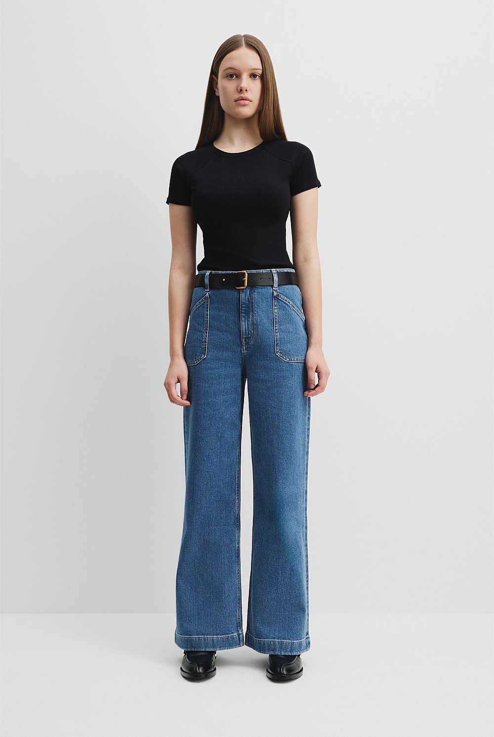 Teen High Rise Wide Jean