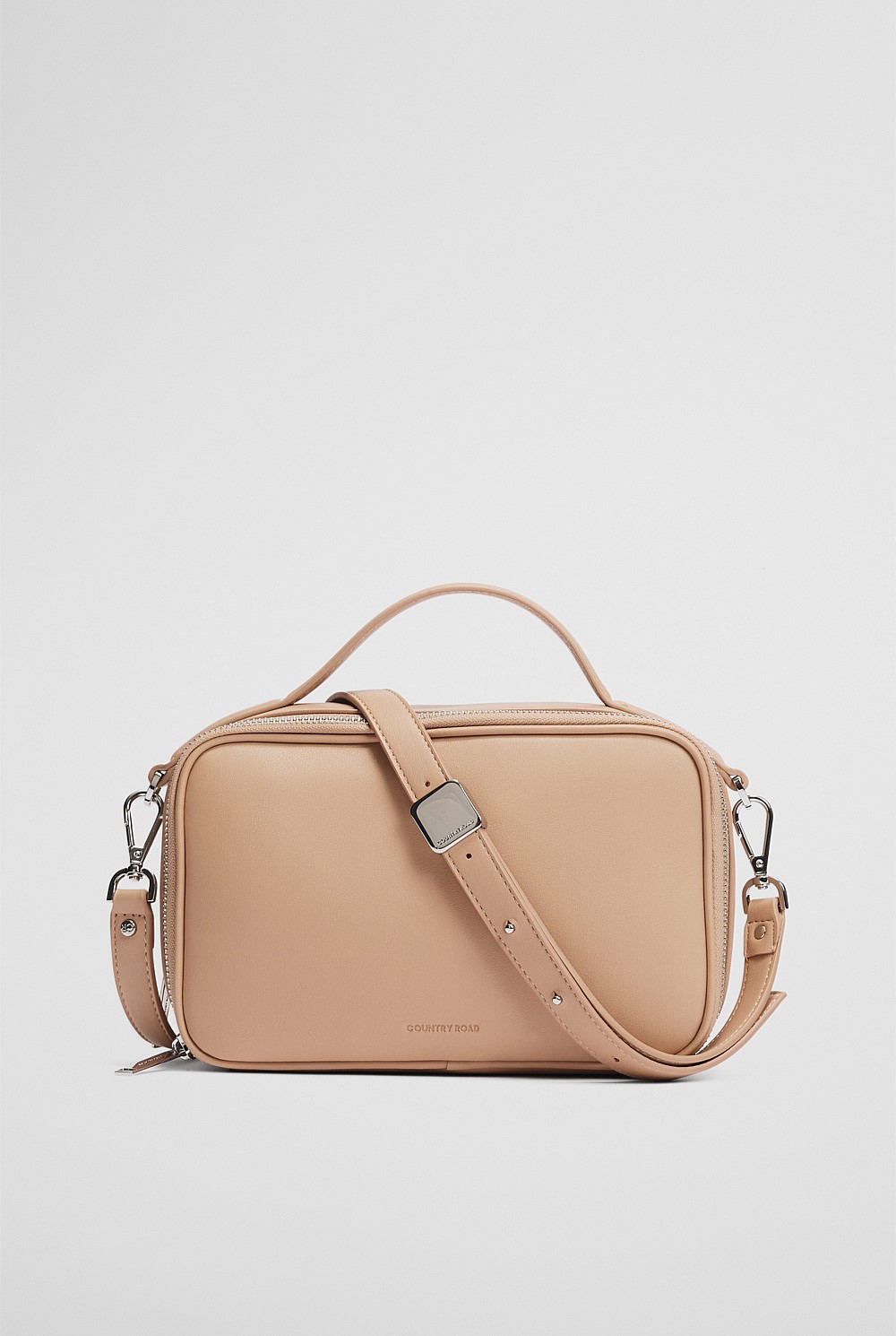 Double Zip Handle Crossbody Bag