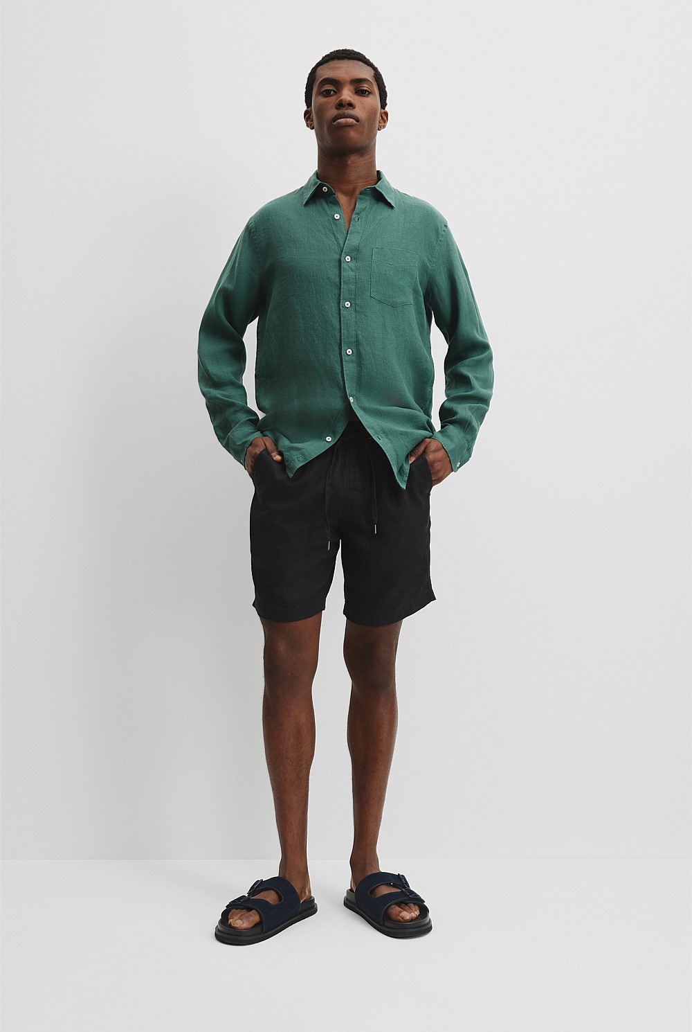 Organically Grown Linen Drawcord Short