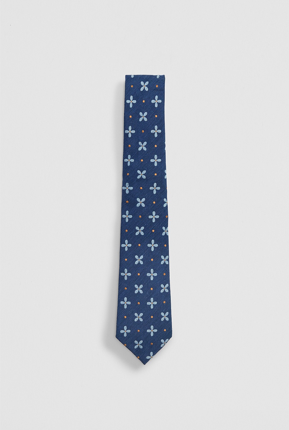 Linen Silk Flower Tie