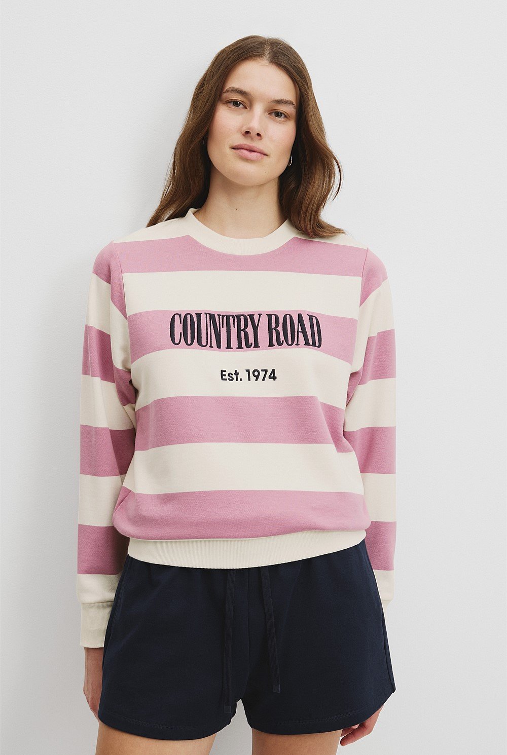 Verified Australian Cotton Stripe Heritage Sweat