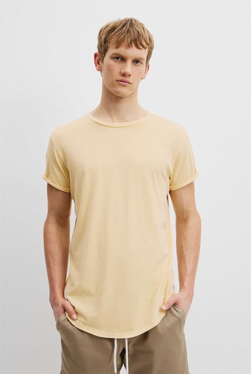 Australian Cotton Longline Garment Dyed T-Shirt