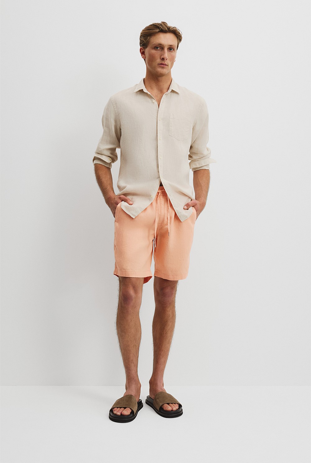 Organically Grown Linen Drawcord Short