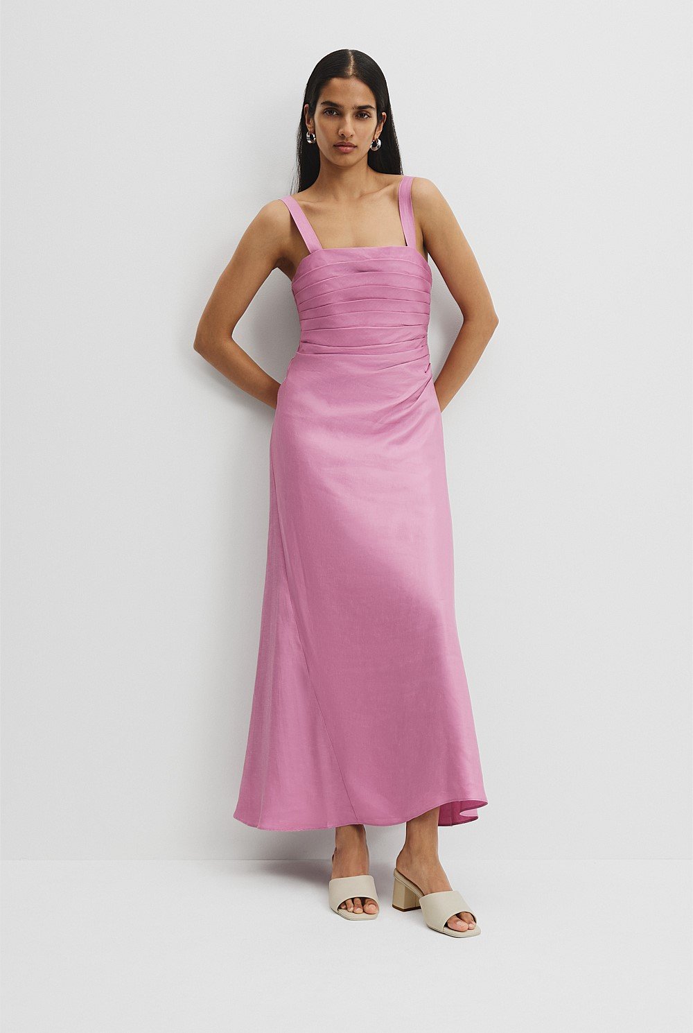 Tucked Slip Dress