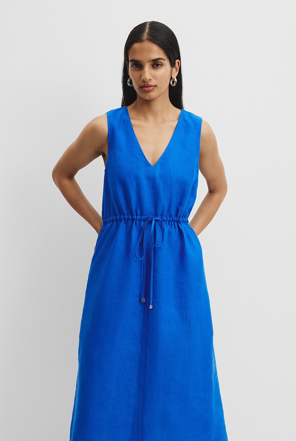 Organically Grown Linen Midi Dress