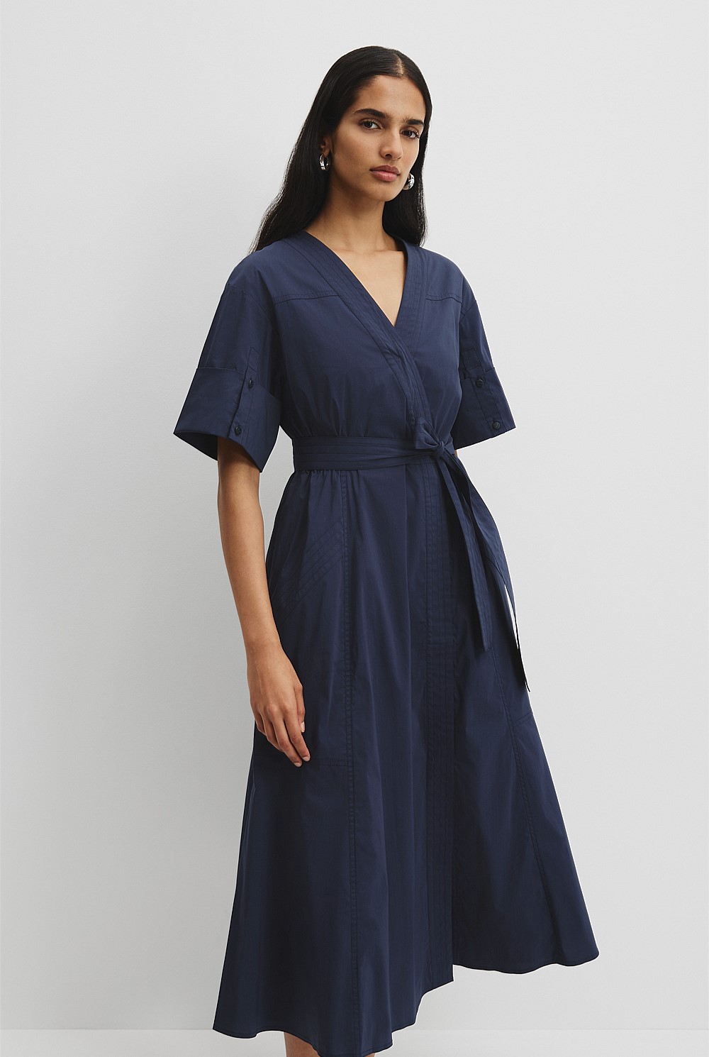 Utility Shirt Midi Dress