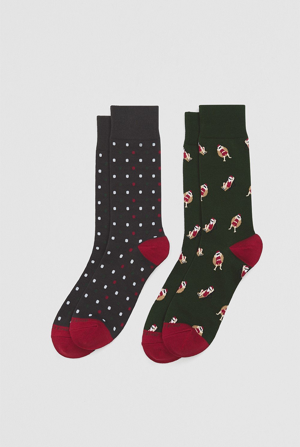 Australian Cotton Blend Santa Sock Pack of 2