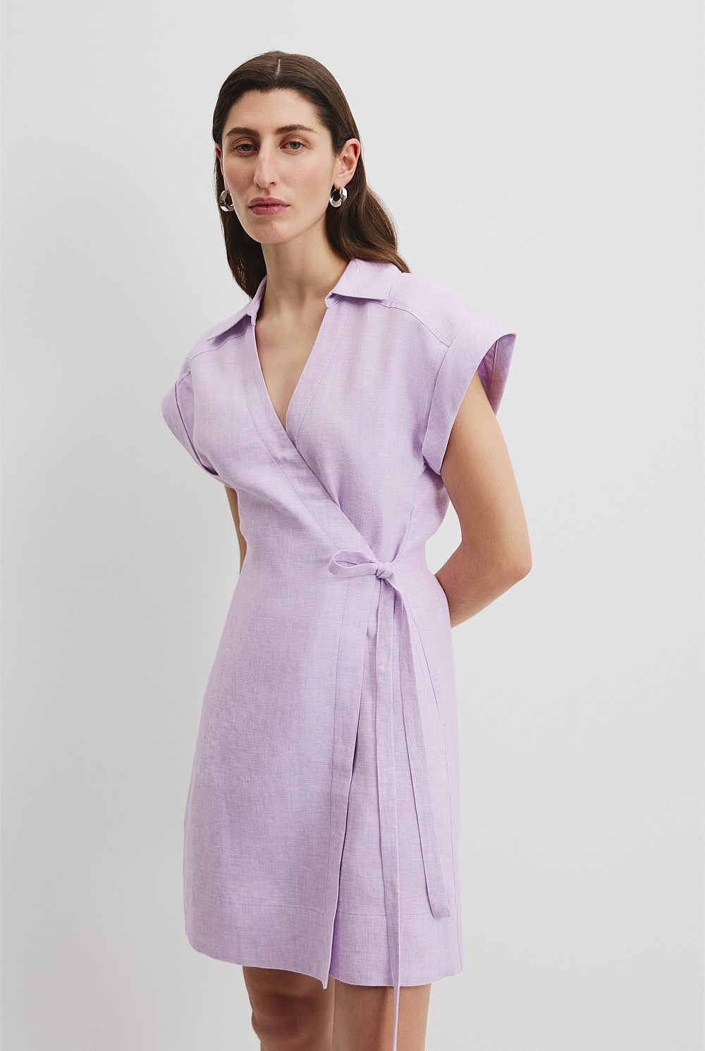 Organically Grown Linen Wrap Dress