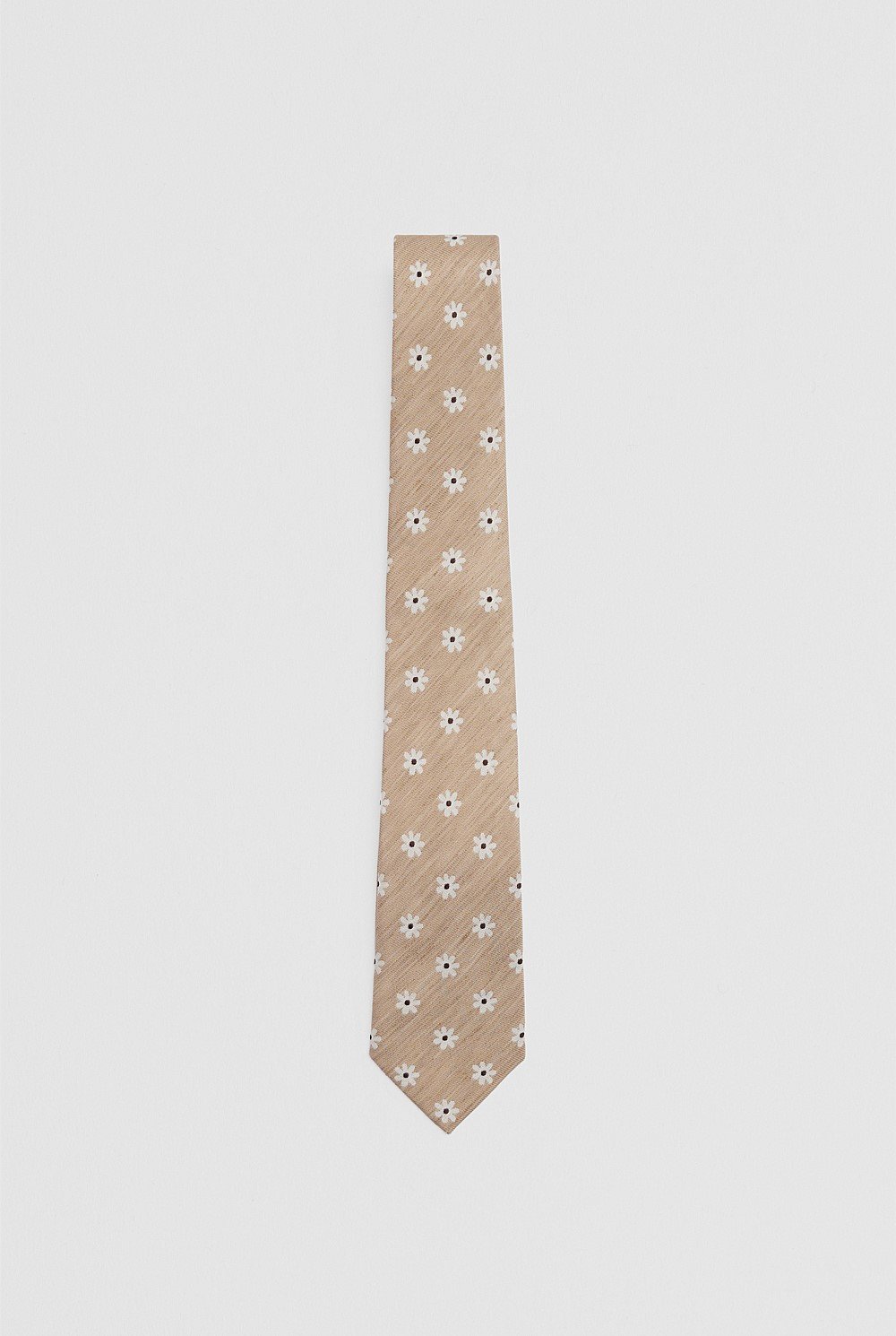 Linen Silk Flower Tie