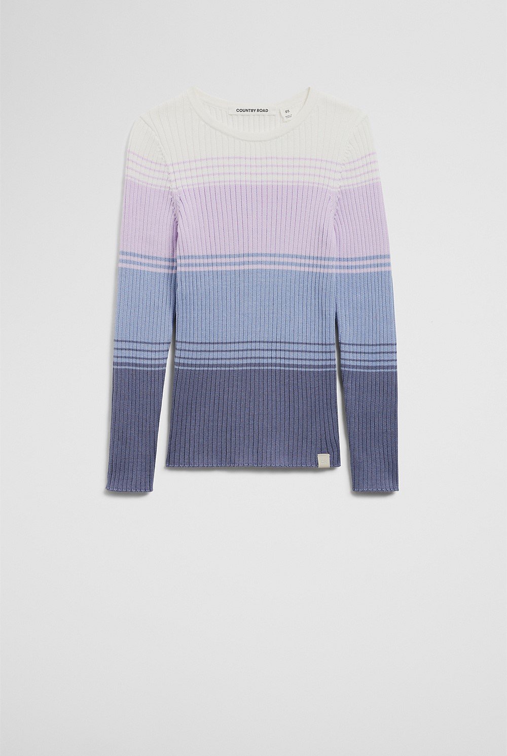 Organically Grown Cotton Stripe Knit Top