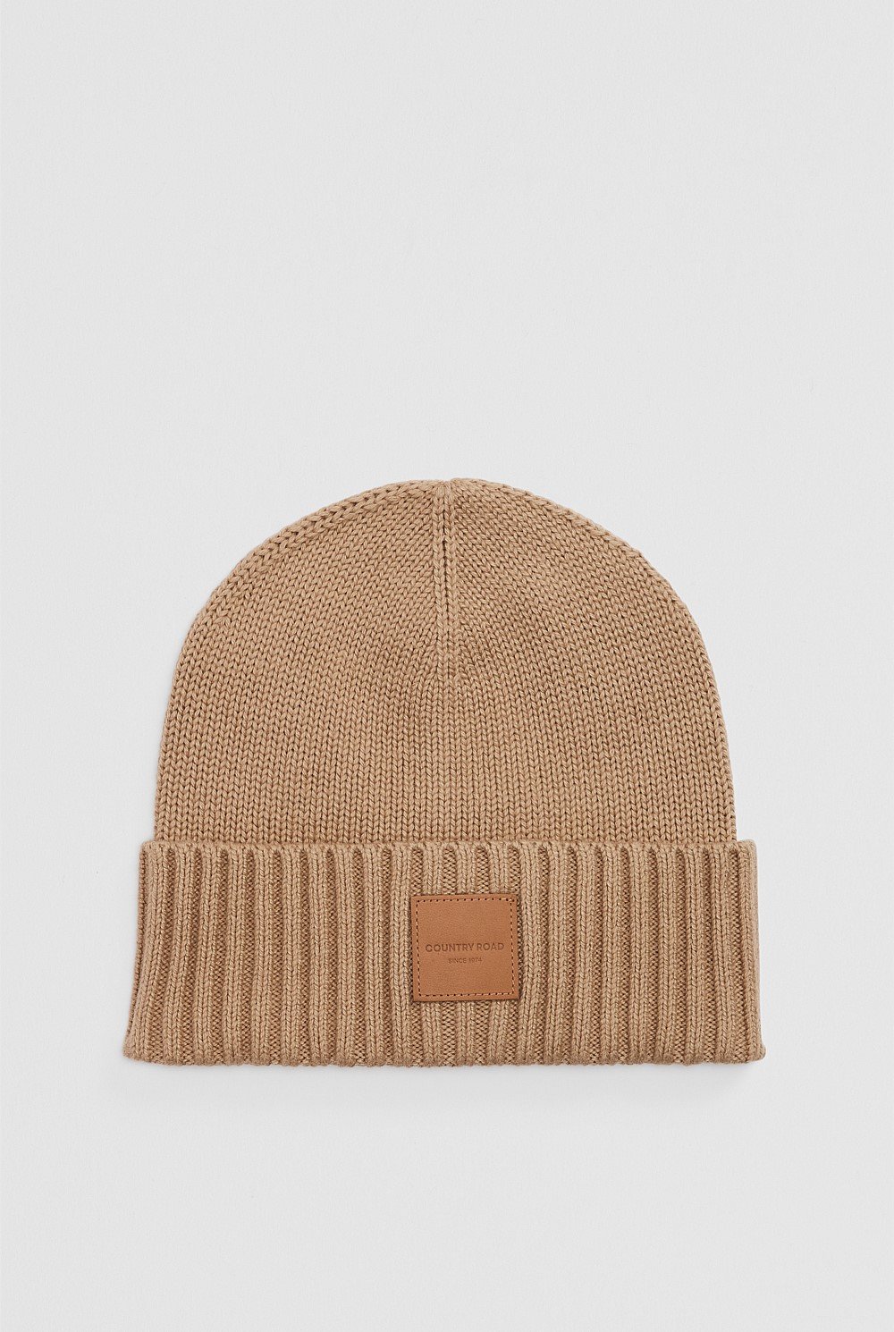 Organically Grown Cotton Blend Patch Logo Beanie