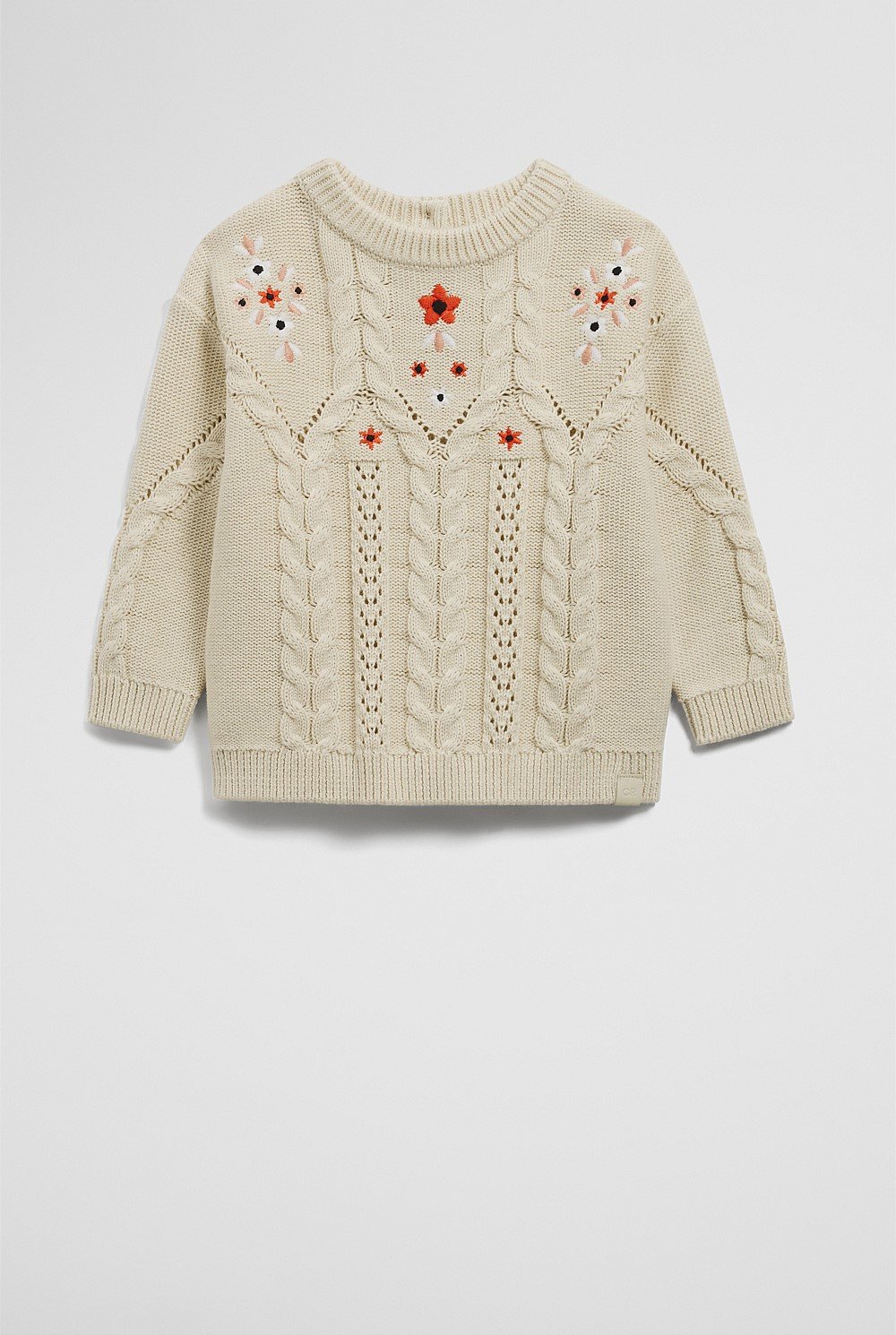 Embroidered Knit Pullover