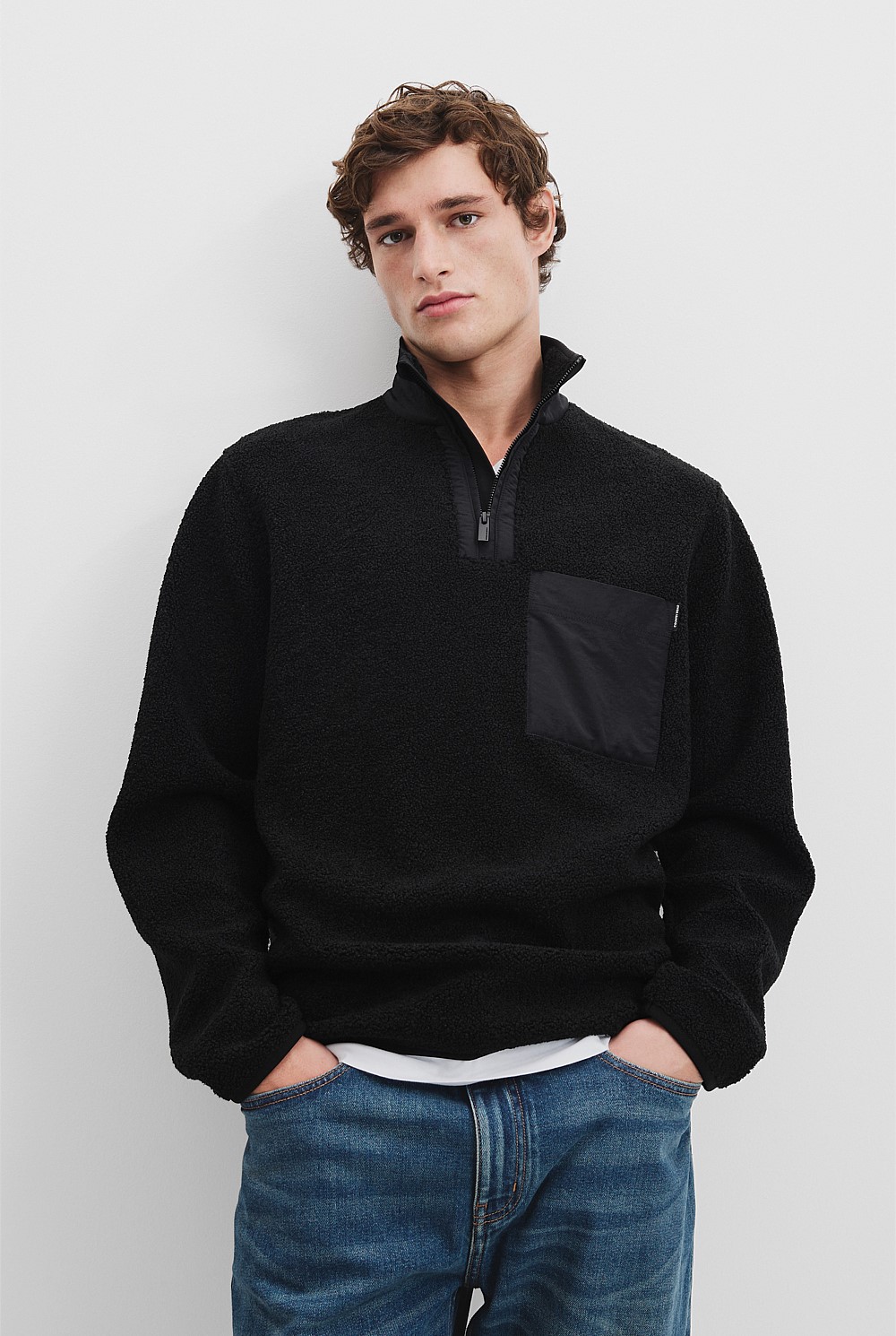 Recycled Polyester Half Zip Sweat