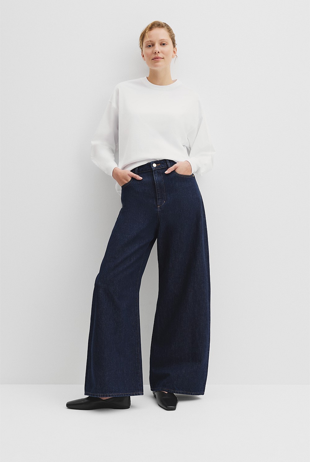 Cotton Long Sleeve Relaxed T-Shirt