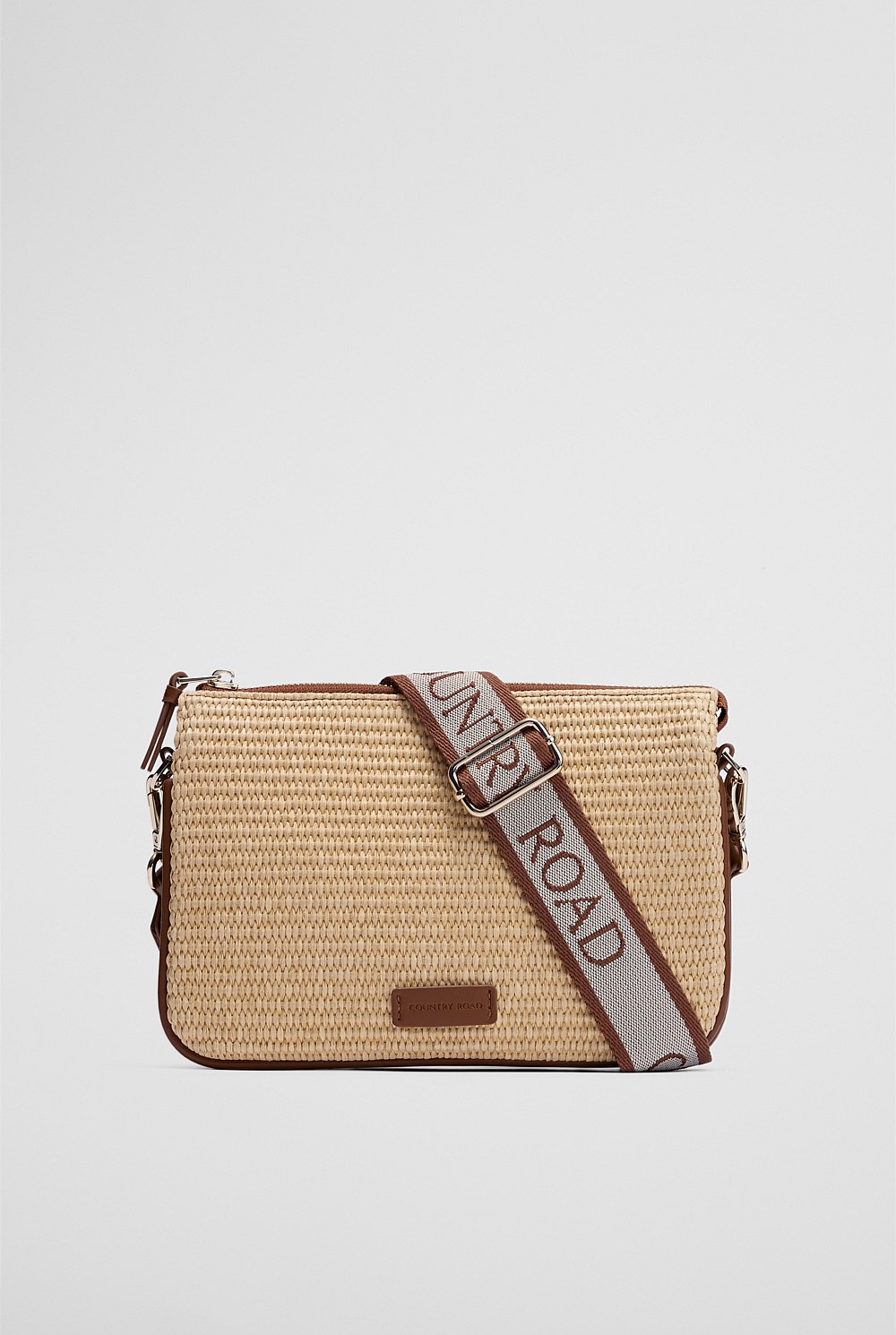 Woven Tri Crossbody Bag