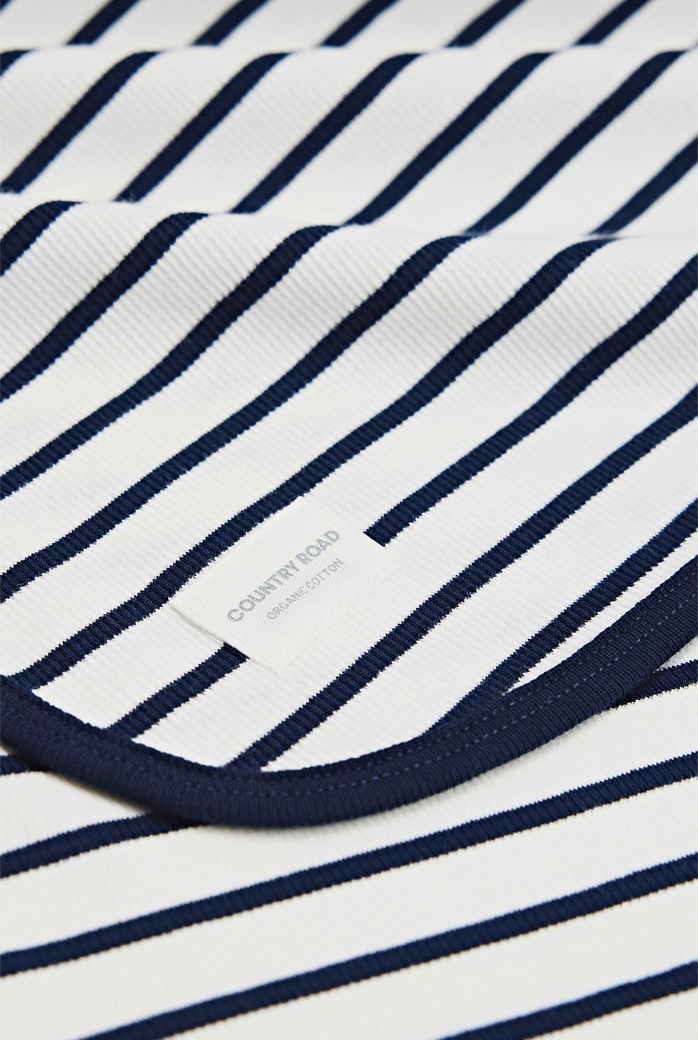Organically Grown Cotton Stripe Rib Blanket