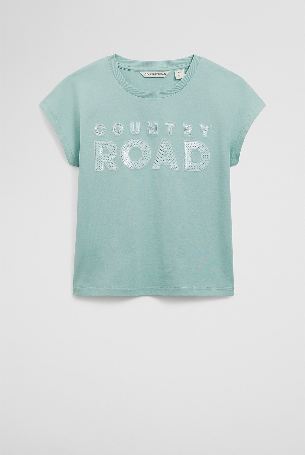 Organically Grown Cotton Sequin Logo T-Shirt