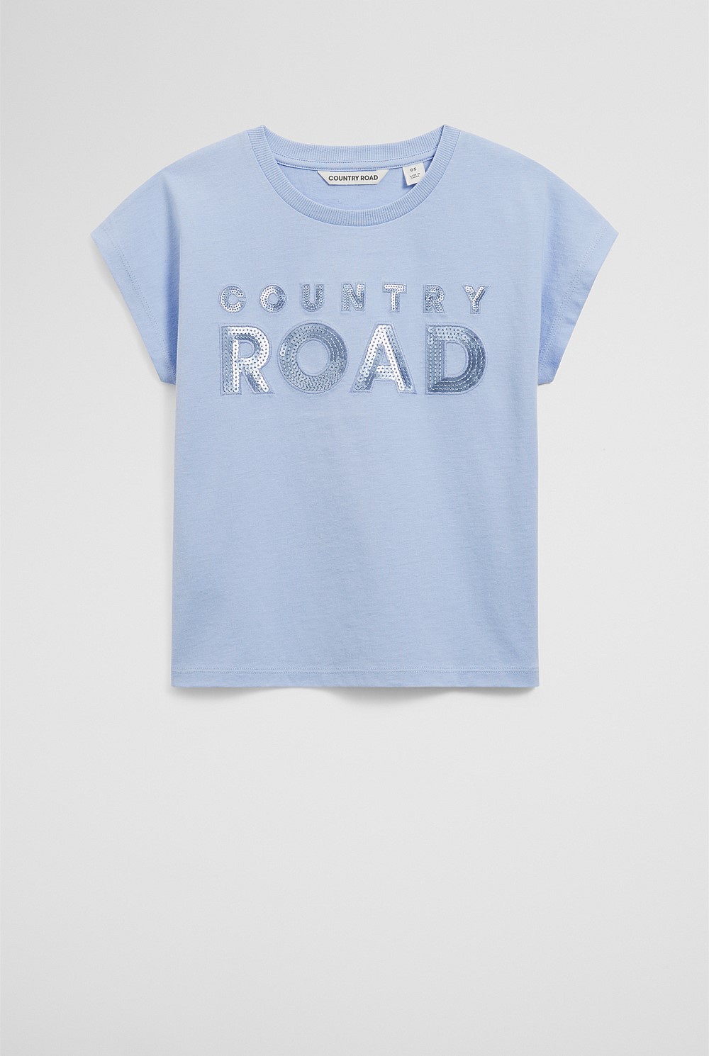 Organically Grown Cotton Sequin Logo T-Shirt