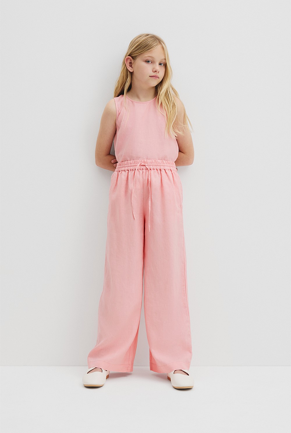 Organically Grown Linen Linen Pull On Pant