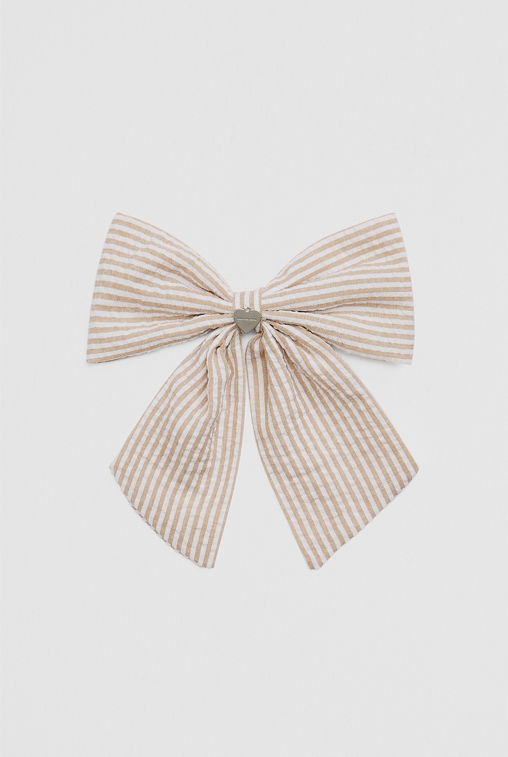 Large Stripe Bow Clip