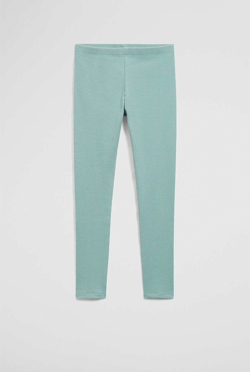 Organically Grown Cotton Blend Solid Rib Legging