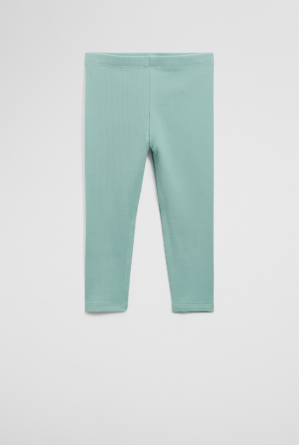 Organically Grown Cotton Blend Solid Rib Legging