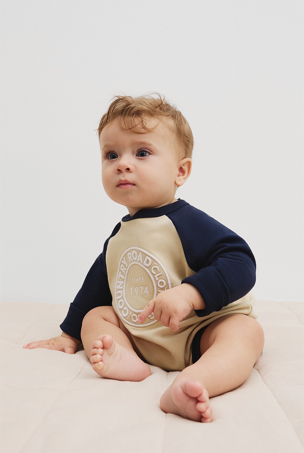 Organically Grown Circle Logo Sweat Bodysuit