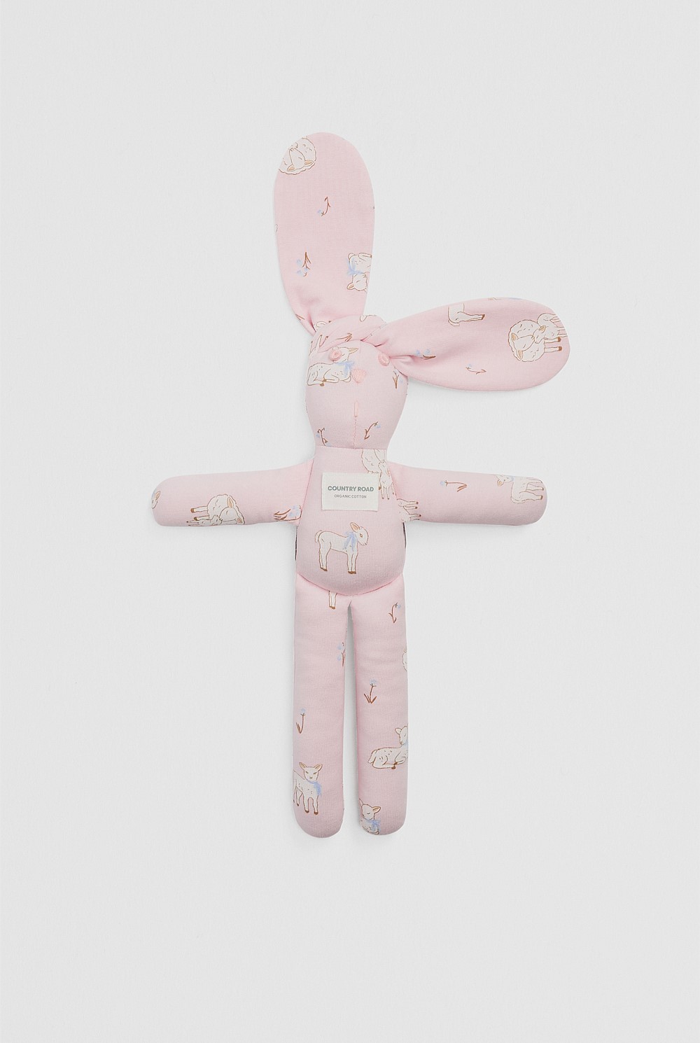 Organically Grown Cotton Lamb Print Bunny