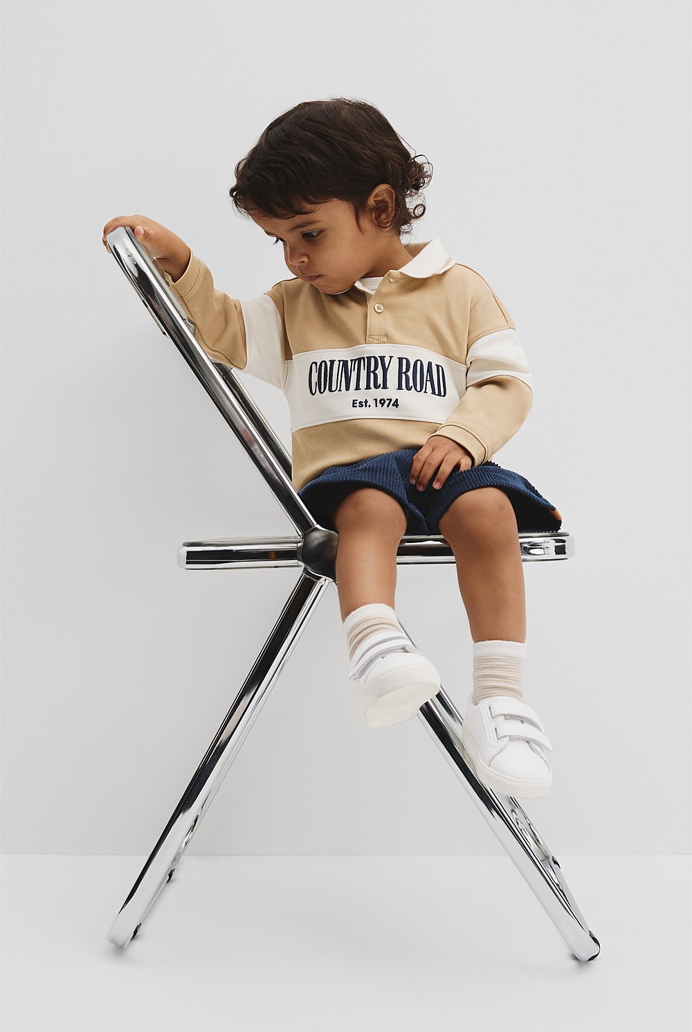 Organically Grown Cotton Logo Rugby T-Shirt