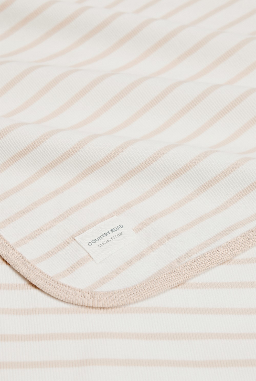 Organically Grown Cotton Stripe Rib Blanket