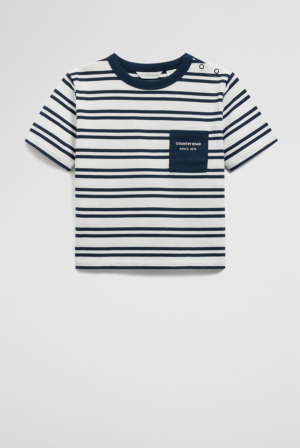 Organically Grown Cotton Stripe Pocket T-Shirt