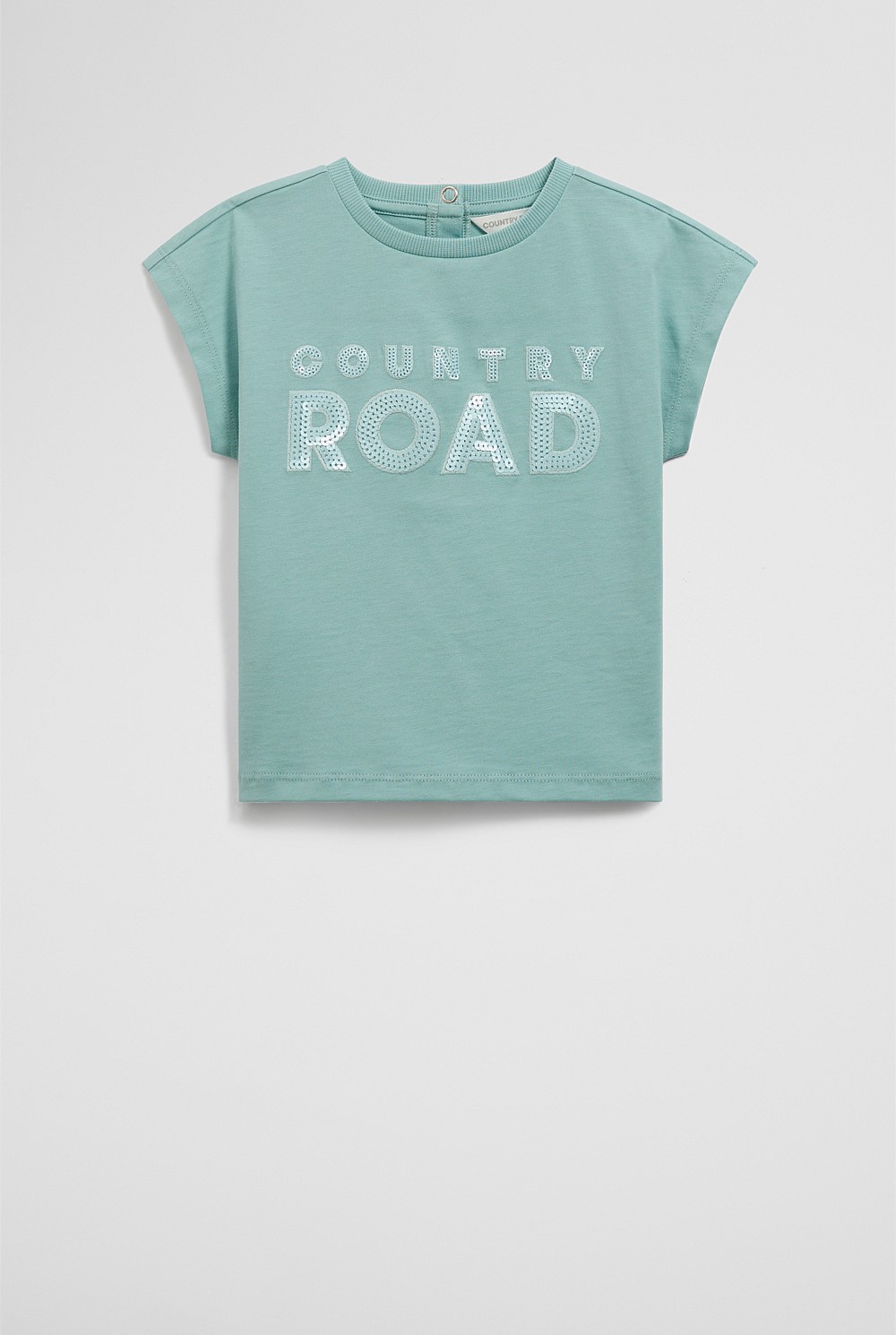 Organically Grown Cotton Sequin Logo T-Shirt