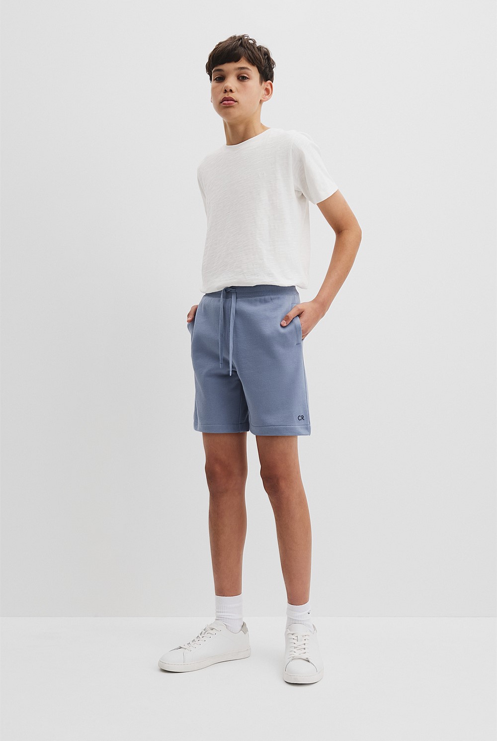 Teen Recycled Cotton Blend Logo Sweat Short