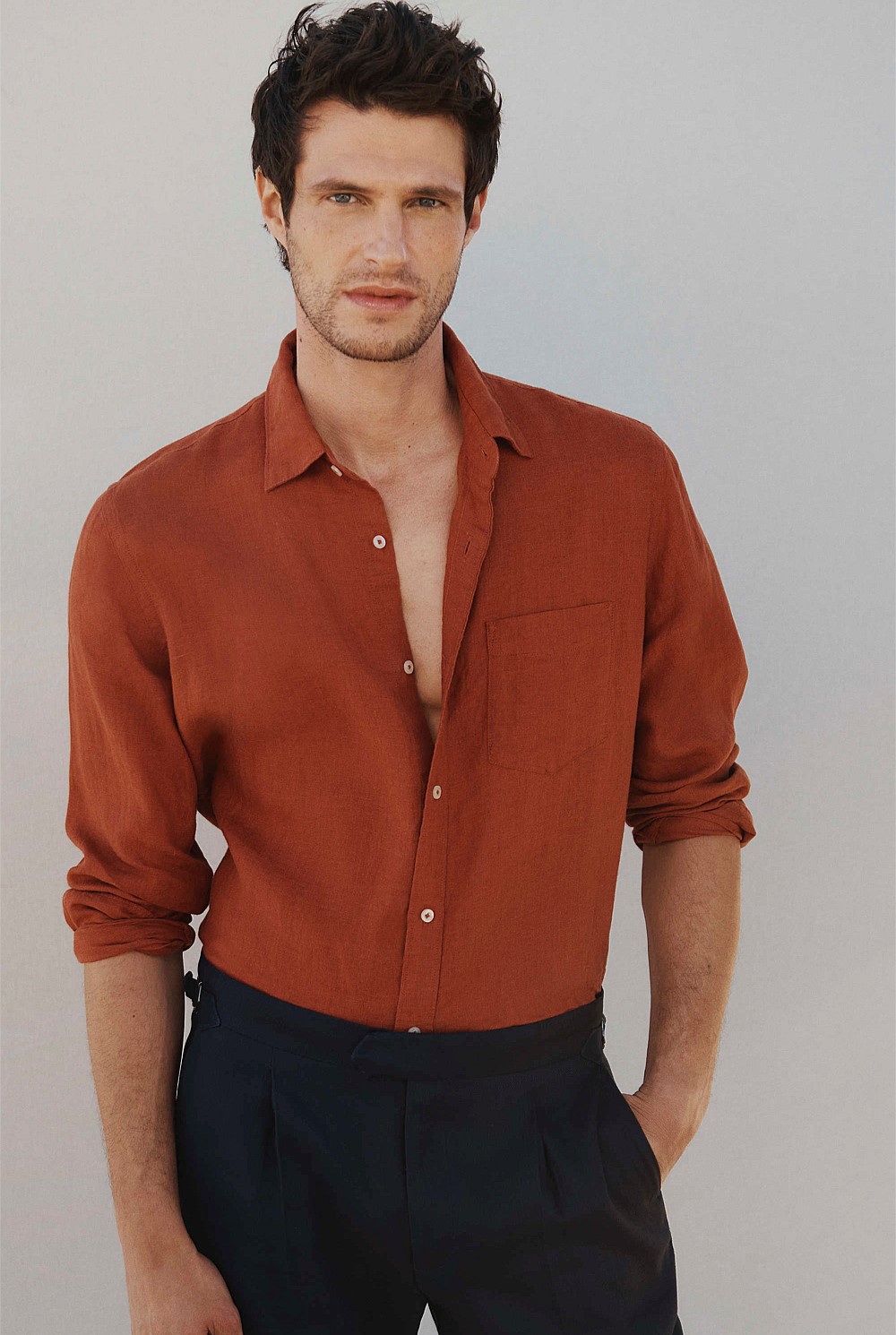 Regular Fit Organically Grown Linen Shirt