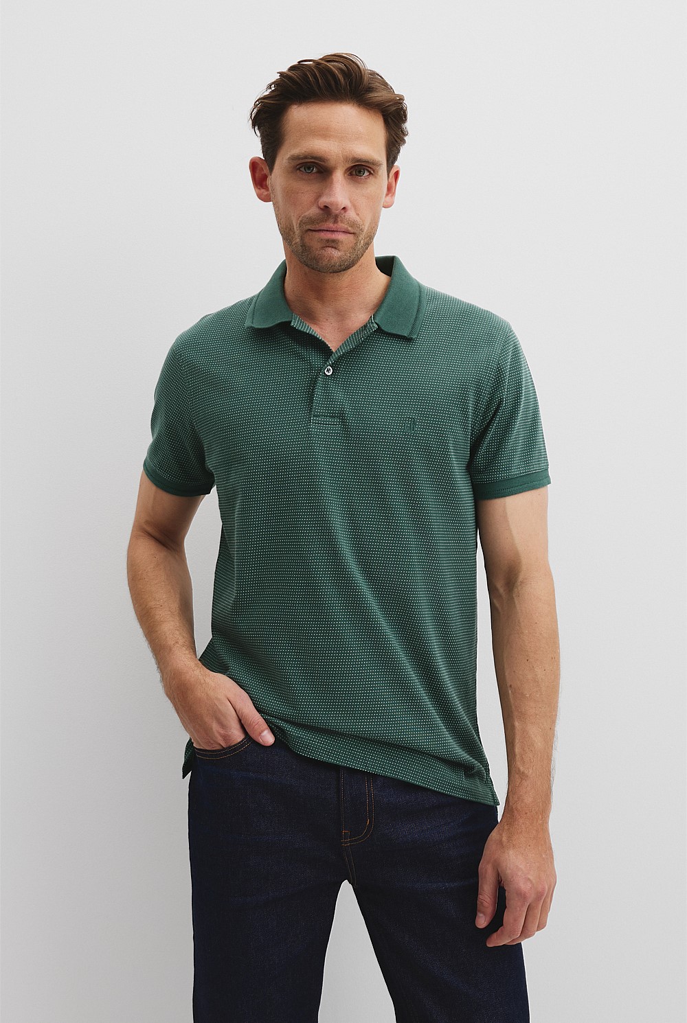Cotton Jacquard Polo