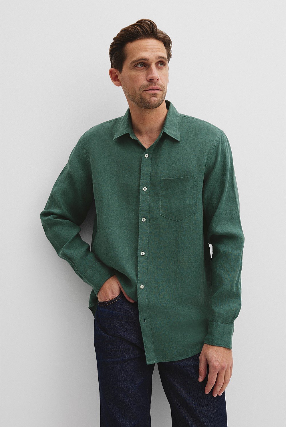 Regular Fit Organically Grown Linen Shirt