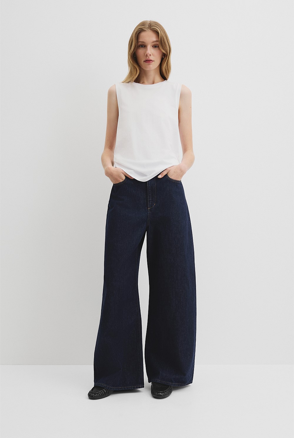 Australian Cotton Relaxed Crew Tank