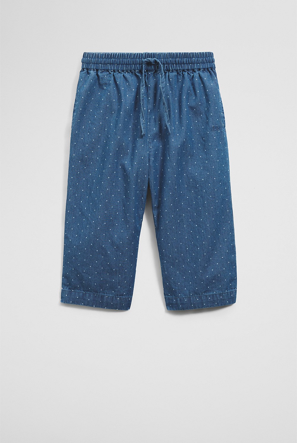 Organically Grown Cotton Chambray Wide Legging Pant