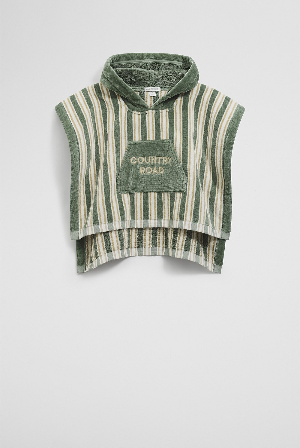 Australian Cotton Stripe Logo Poncho