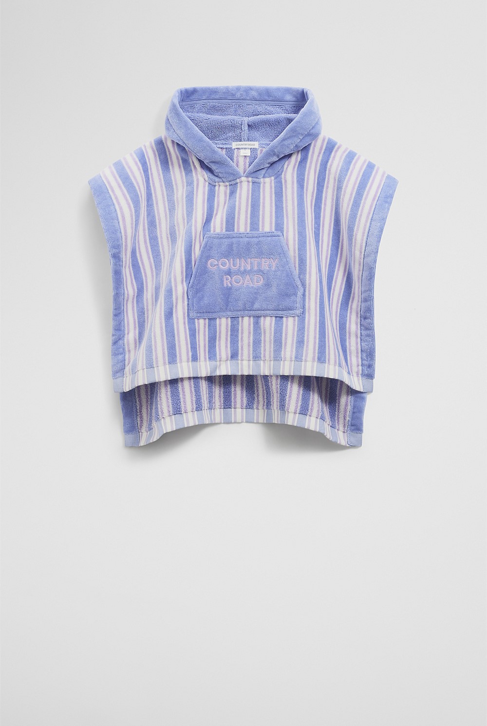 Australian Cotton Stripe Logo Poncho