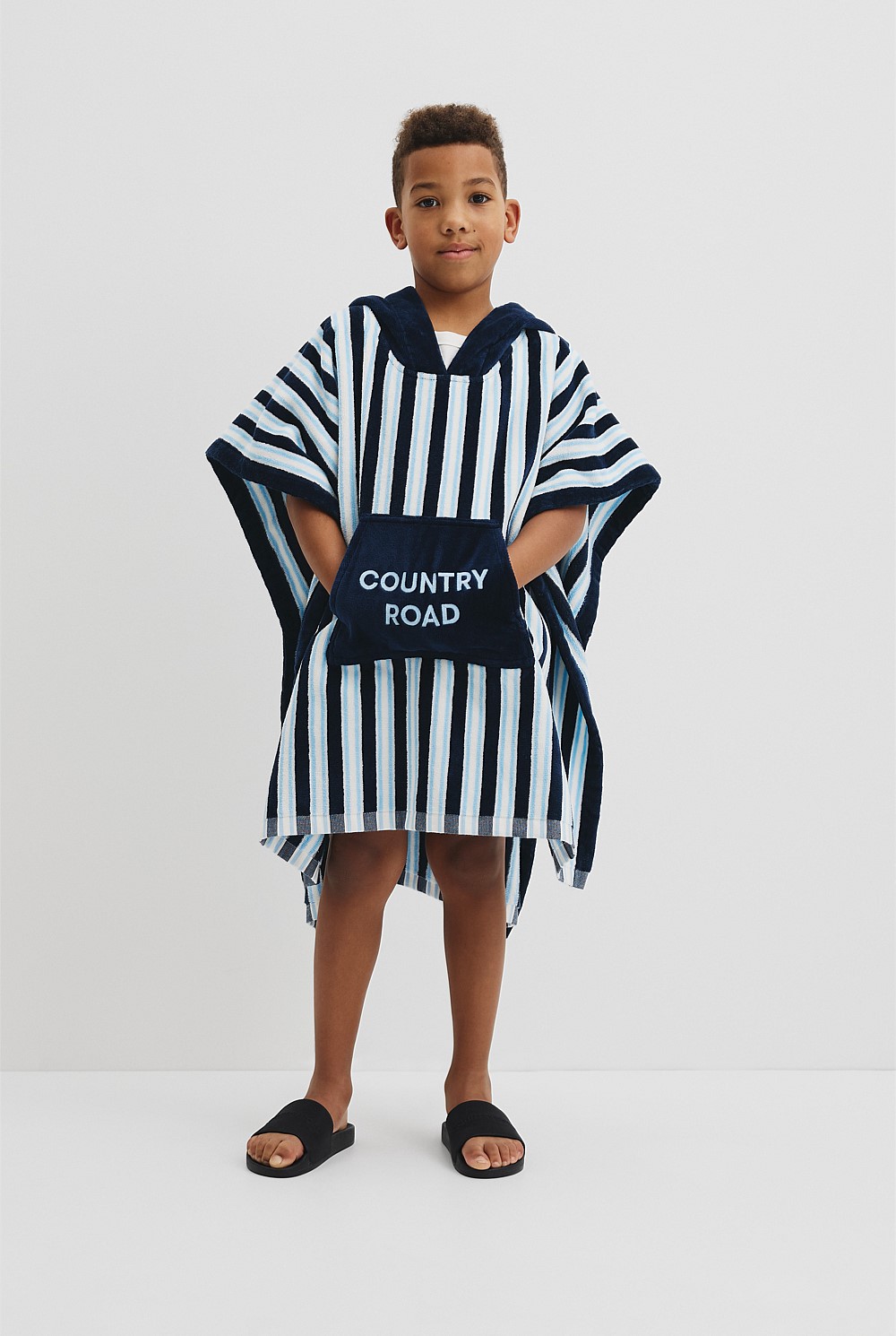 Australian Cotton Logo Stripe Poncho