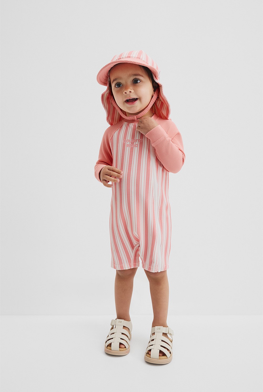 Stripe Logo Swimsuit