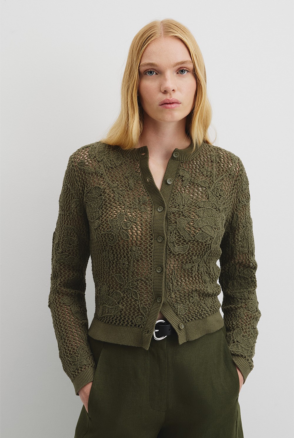 Applique Knit Cardigan