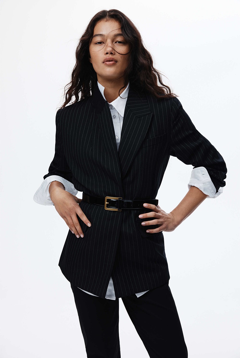 Pinstripe Blazer