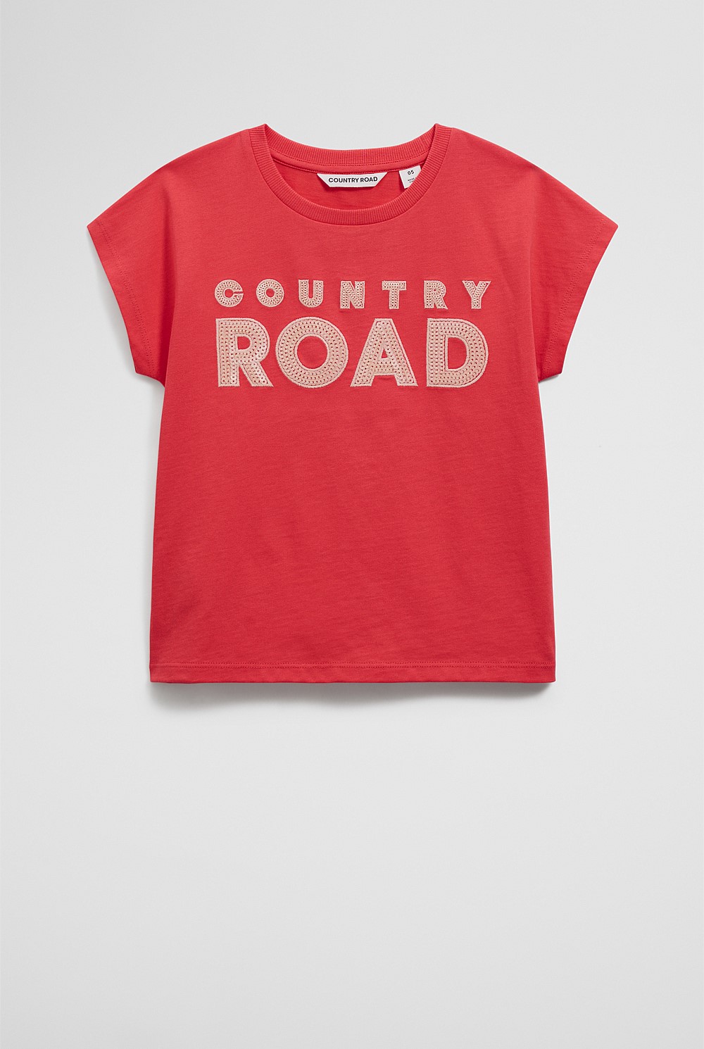 Organically Grown Cotton Sequin Logo T-Shirt